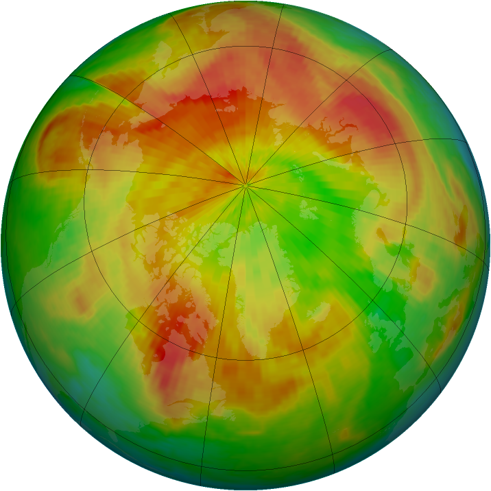 Arctic ozone map for 24 April 2004